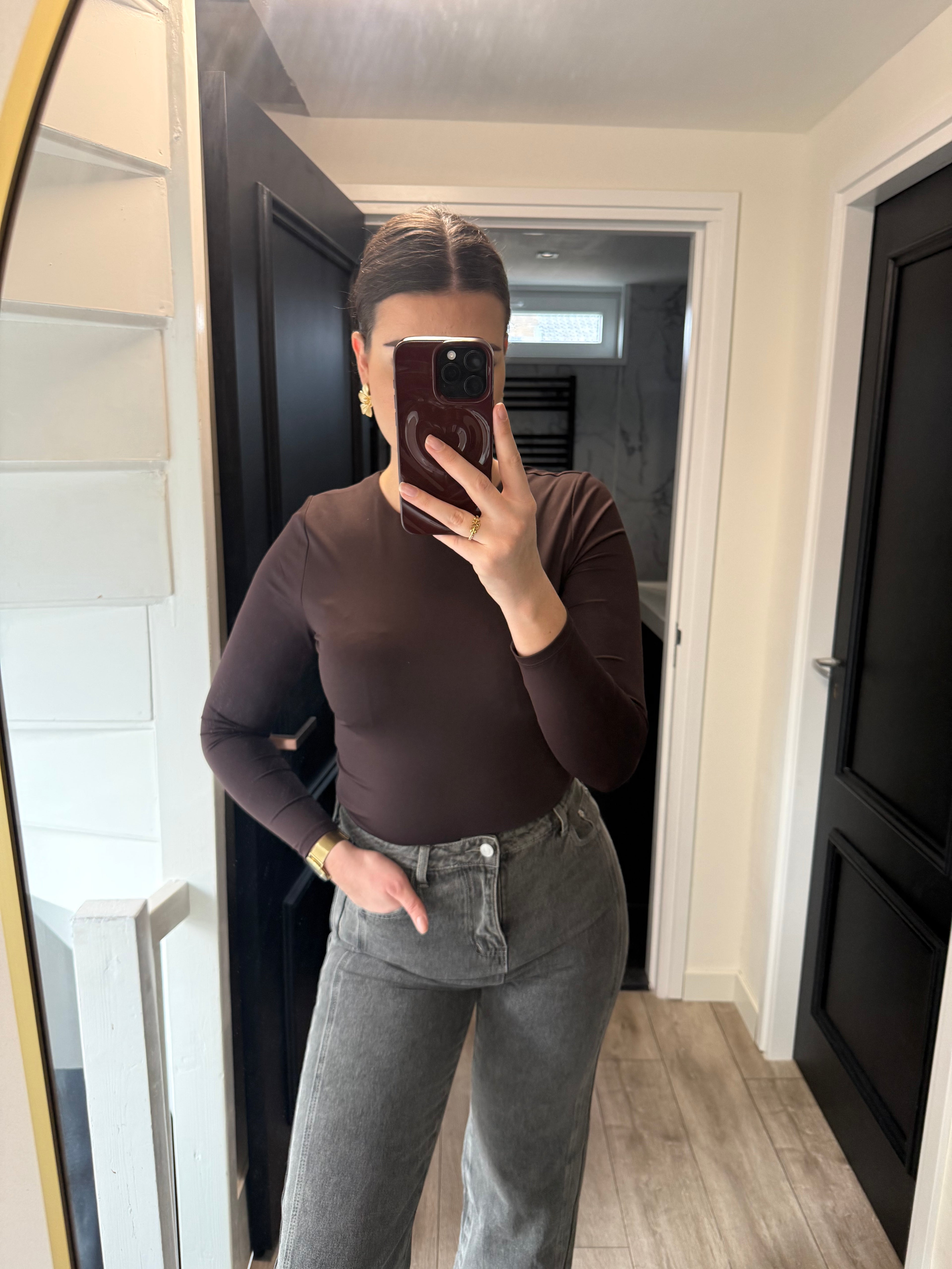 Tess Longsleeve bruin