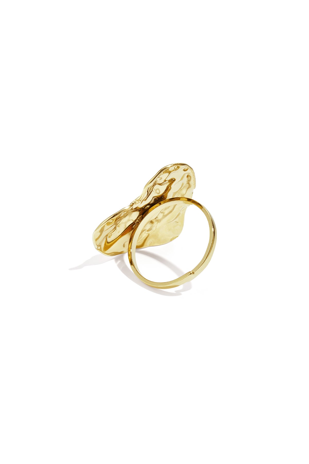 Achterkant van de gouden Amour Heart Ring - One size en gemakkelijk verstelbaar - Label Noré